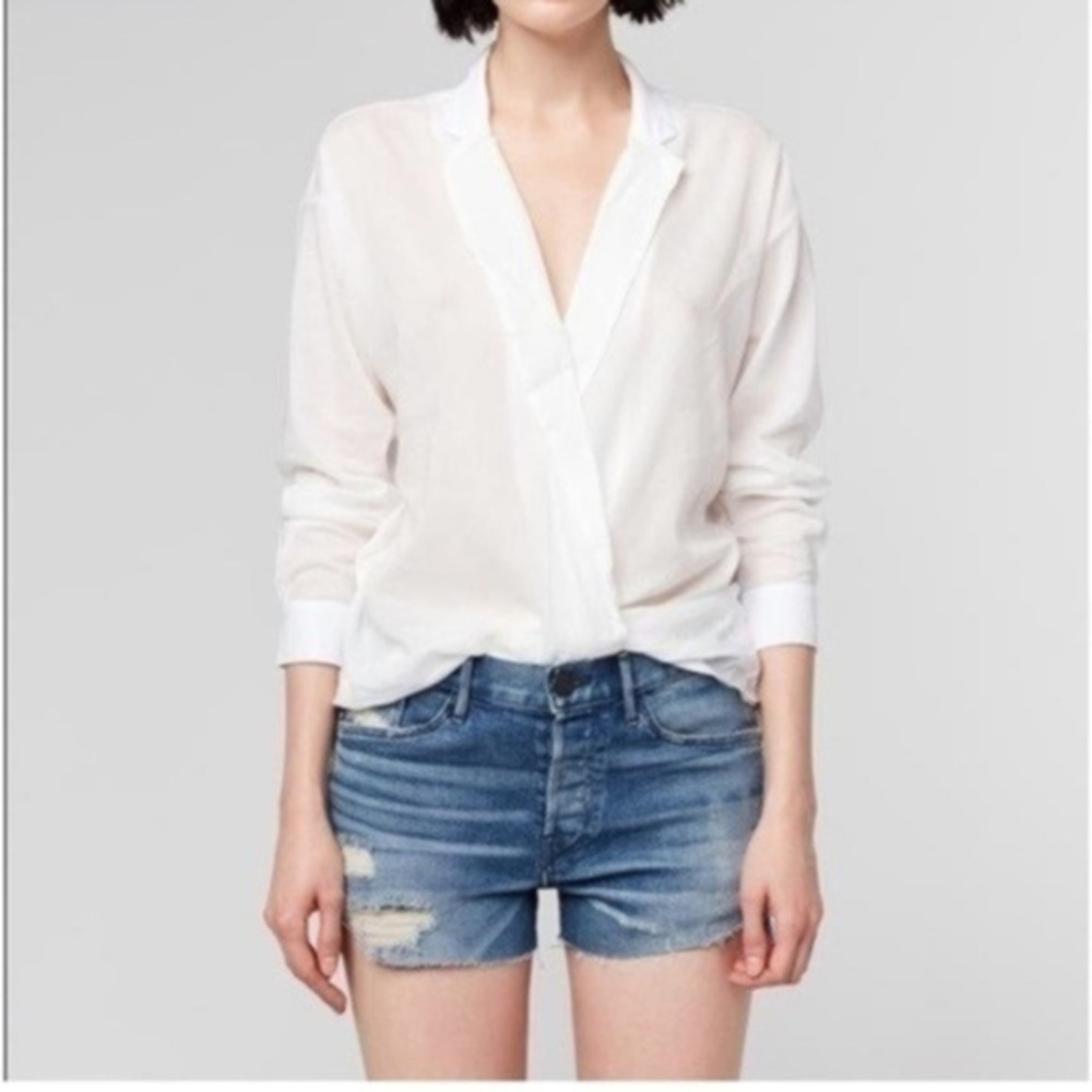 3x1 W2 MID RISE BOYFRIEND SHORT 
FLINT size 27 distressed